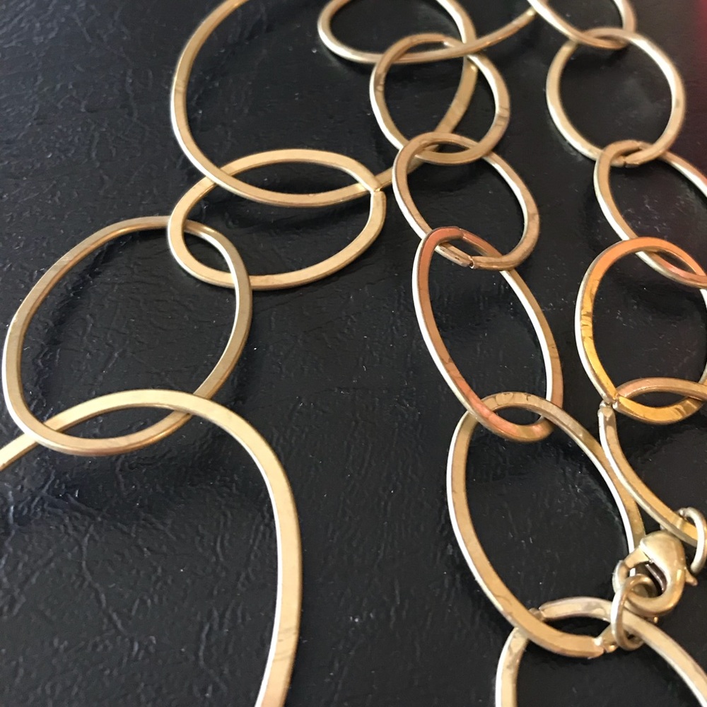 3 for $20 Brass Metal Loop Necklace - Picture 5 of 5